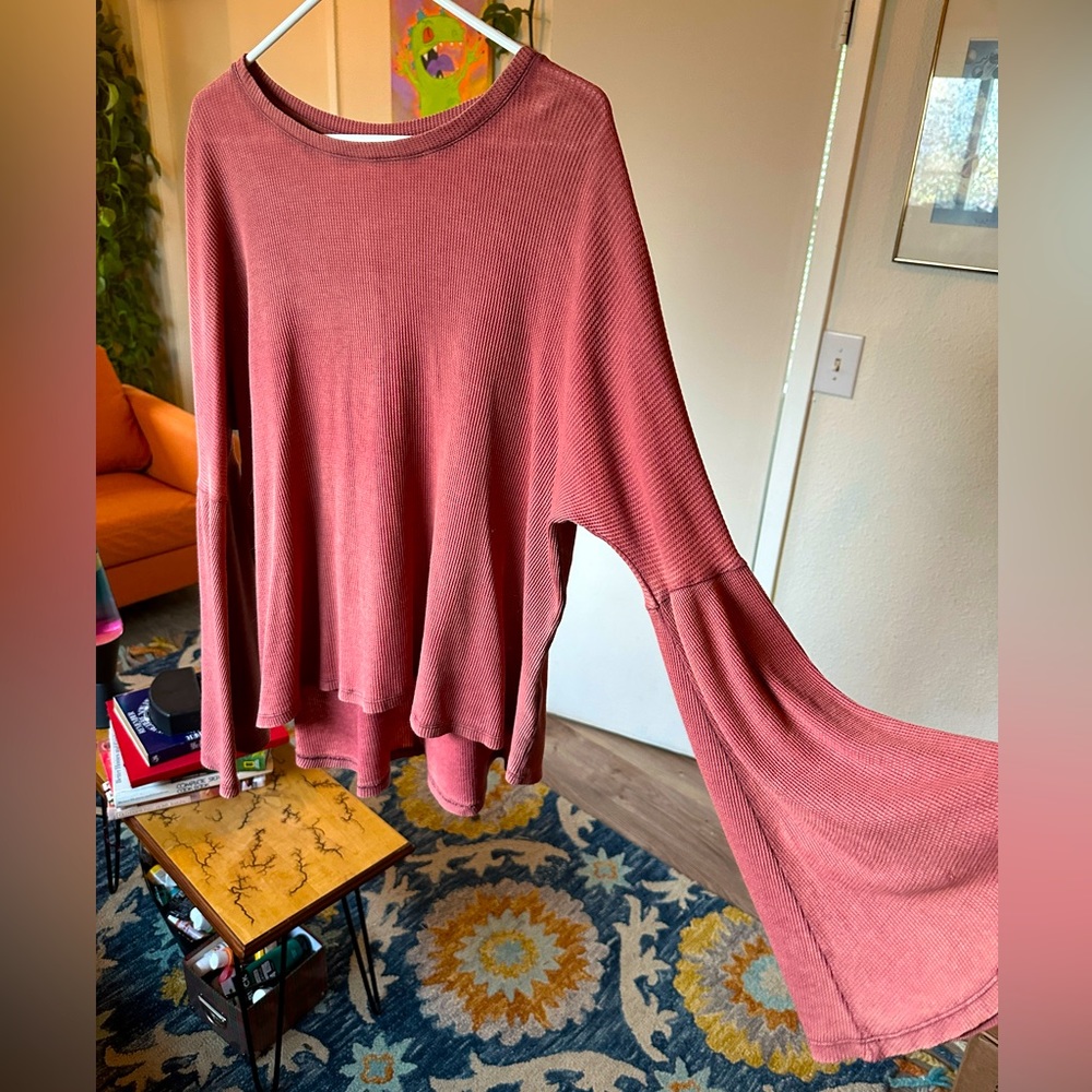 BP flared long sleeve top
